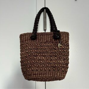 Dana Buchman brown woven handbag